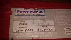 Power weld mild steel electrodes