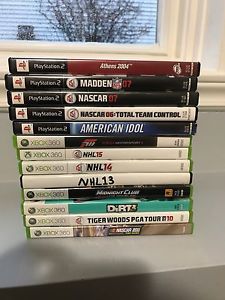 Ps2 and Xbox 360 games