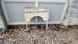 Rustic crate table vintage antique hand made