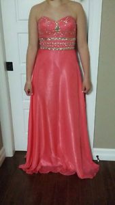 Size 8 New coral prom dress- never worn