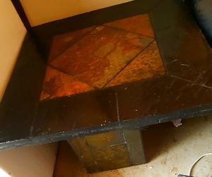 Slate end table and coffee table. $80