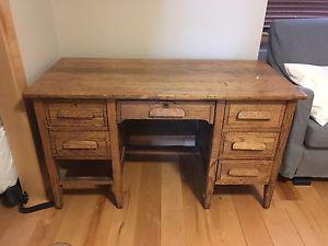 Solid oak desk