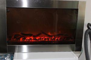 Stainless Steel Wall Hanging Fireplace with heater