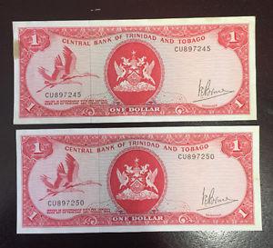  Trinidad and Tobago $1 dollar pair