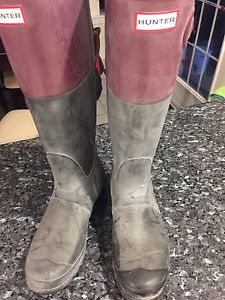Two tone hunter boots