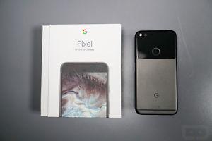 Unlocked Google Pixel XL 32GB Black + Box & Case