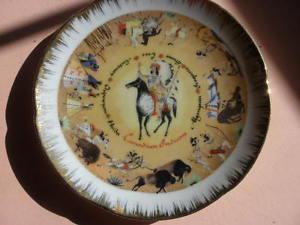Vintage Canadian Indian decorative plate Louis Hartley