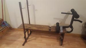 WORKOUT BENCH WITH LEG ATTACHMENT