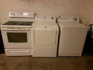 Washers 1 dryer and 1 stove all $500