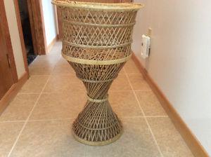 Wicker plant stand