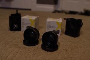 Wide angle, macro and telephoto dslr lens adapters