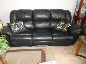leather couch & loveseat