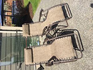 2 Gravity Recliner loungers