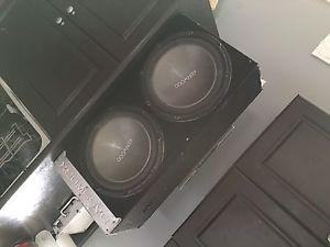2 kenwood 12" subs with 850w amp attached