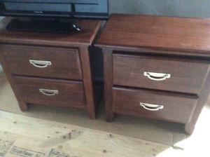 2 solid night tables excellent condition