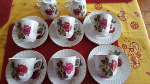 Anniversary Rose Tea Cups and Saucers
