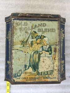 Antique Old Holland Blend coffee tin