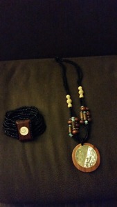 Beautiful beaded necklace and bracelet set