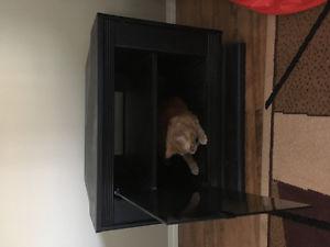 Black TV stand