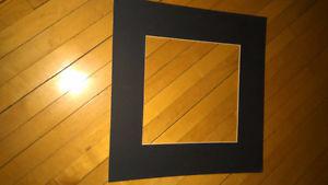 Black mat picture frame