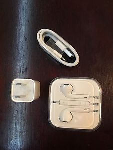 Brand new and Unused Earpods and Charger (from 6S)