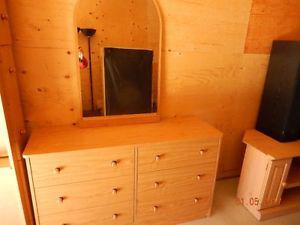 Bureau with mirror (Add twin mates bed for $45)