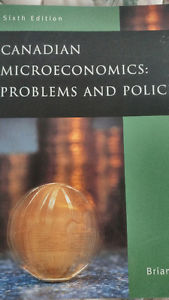 Canadian Microeconomics - Problems and Policies