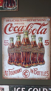 Coca cola metal sign new