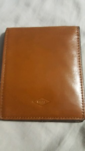 Cow hide leather fossil wallet