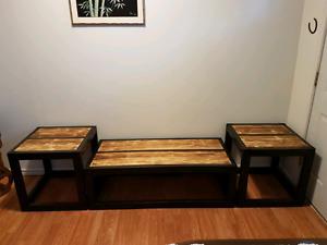 Custom coffee table and side tables