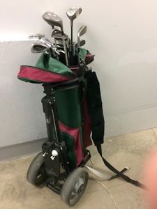 Golf Clubs, Bag W Cart