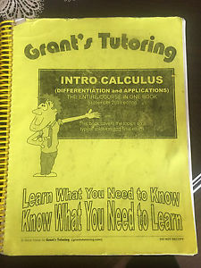 Intro to calculus grants tutoring book