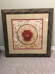 Large mirror and picture
