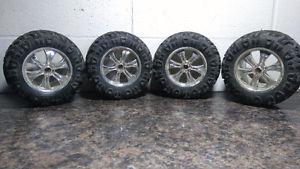 Large rc tires with rims fit 12mm hex hub $35