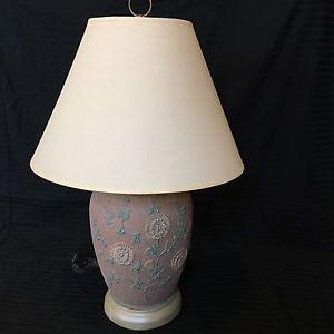 Large table lamp with flowers