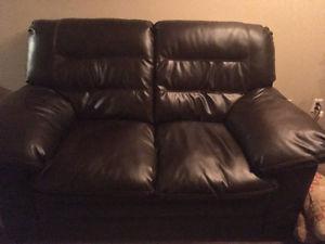 Leather Love Seat