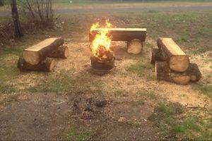 Log benches
