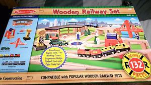 Melissa and Doug Wooden Railway set