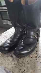 Mens leather riding boots