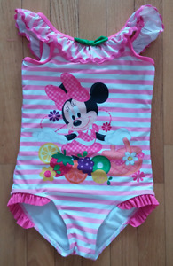 Minnie Mouse DISNEY store (girl 1-piece swimsuit-size 7/8)