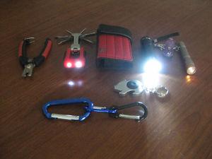 Must Sell Pocket Tool,3 Flash Lights,Key Chain+LED Light
