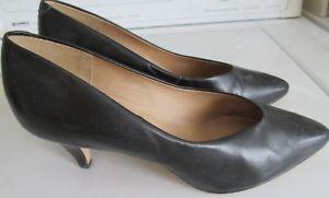 Navy Blue Leather Ladies shoes.