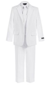 New Boys WHITE SUIT - 5 piece - size 2 and 4 instock