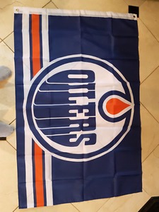 Oilers flag 3' x 5' banner with grommets - sign $