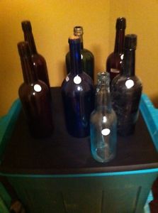 Old whiskey bottles and pop bottles