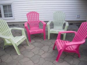 Plastic Adirondack Chairs all for 25