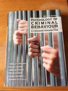 Psychology of criminal behavior, a canadian perspective