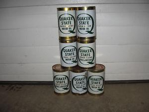 Quaker State oil in metal quart cans (Full)