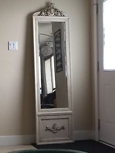 Rustic vintage tall dressing room mirror