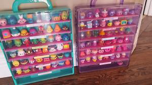 Shopkins cases filled with Shopkins.
